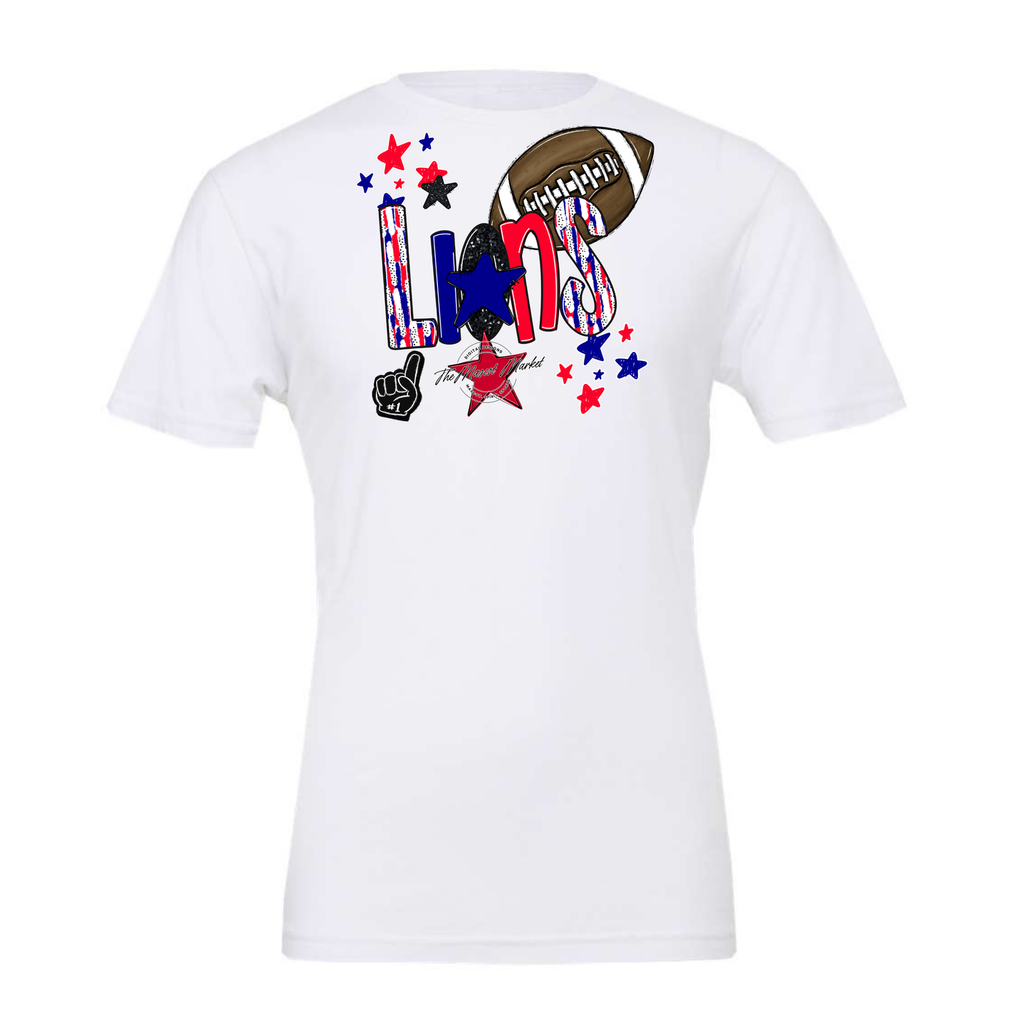 Lions Football Scrape-Blue-Red