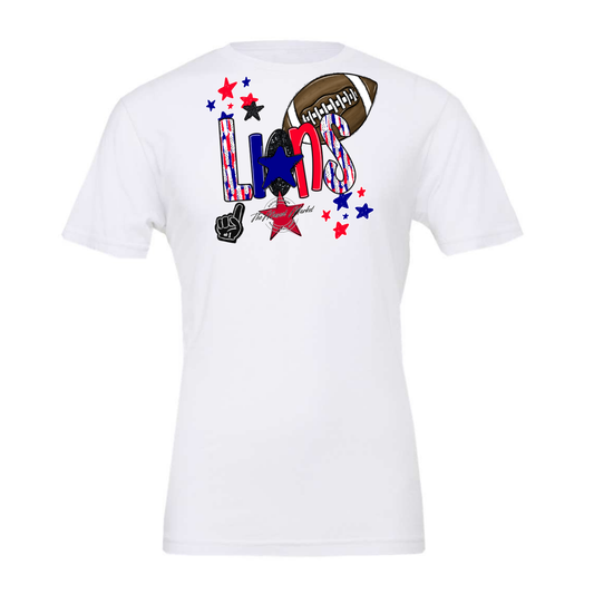 Lions Football Scrape-Blue-Red