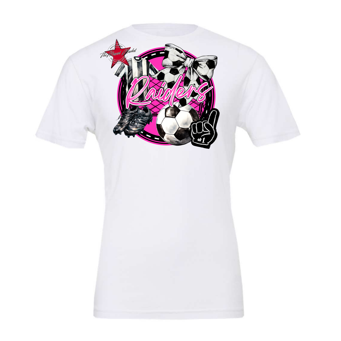 Raiders Circle Soccer Design-Pink