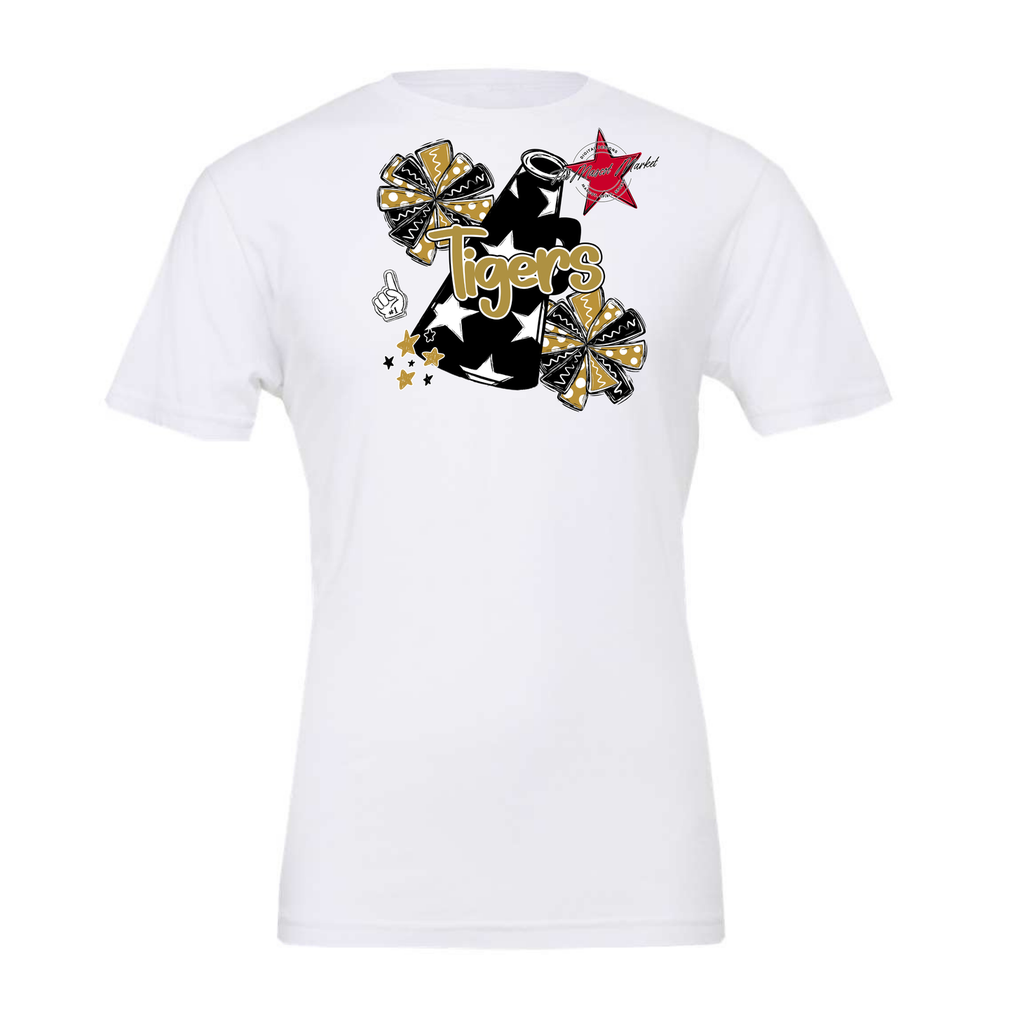 Tigers Alpha Megaphone Design-Gold