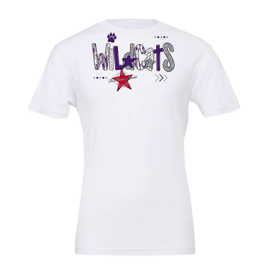 Wildcats Brushstroke Alpha w Arrows-Purple-Grey