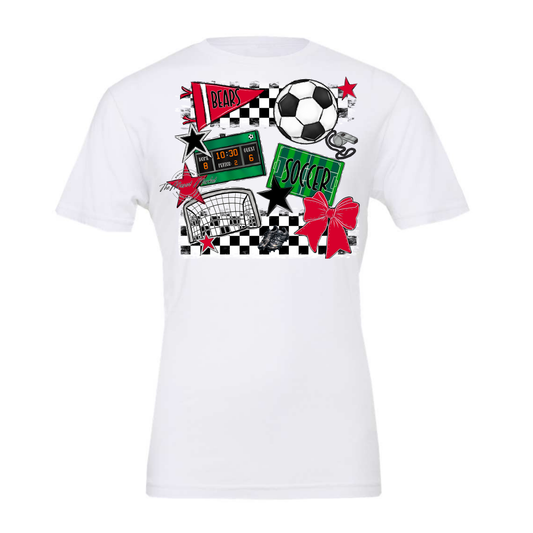Bears Soccer Checkers Design-Red