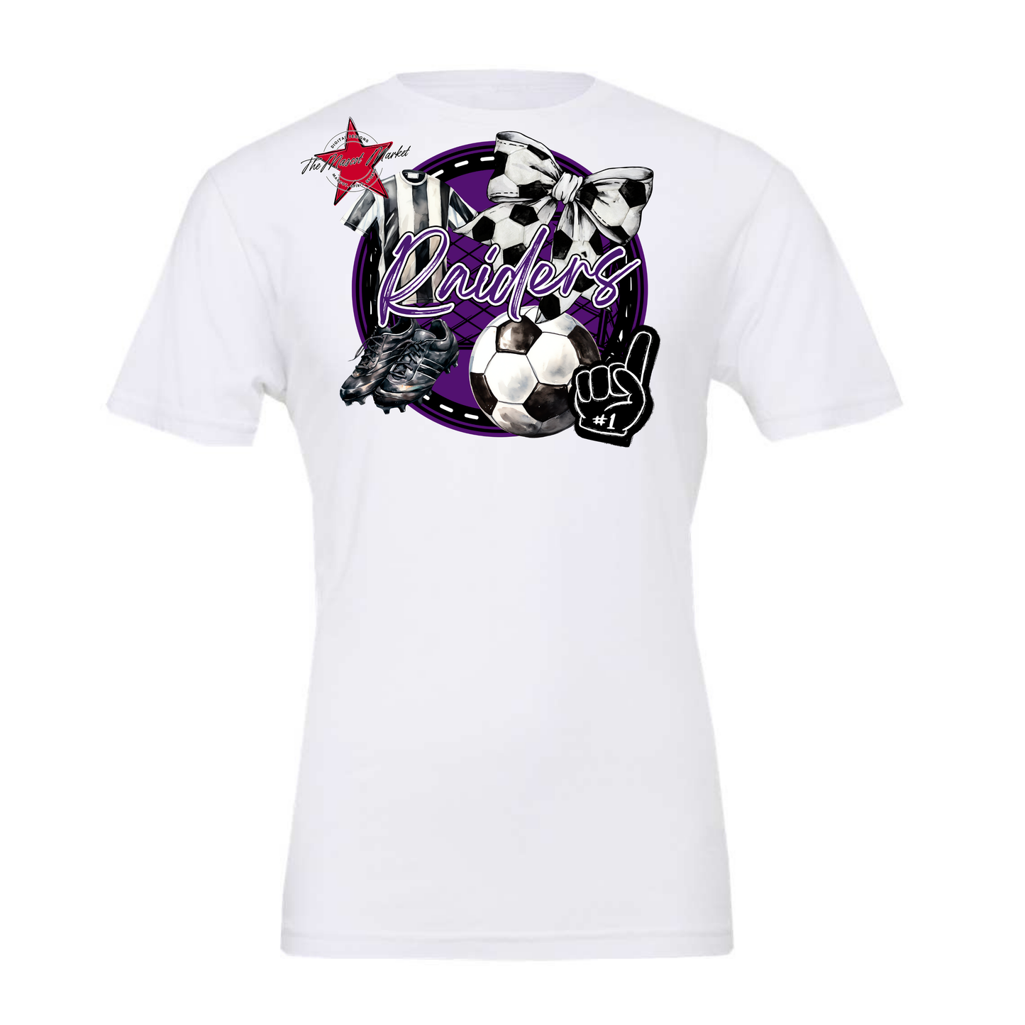 Raiders Circle Soccer Design-Purple