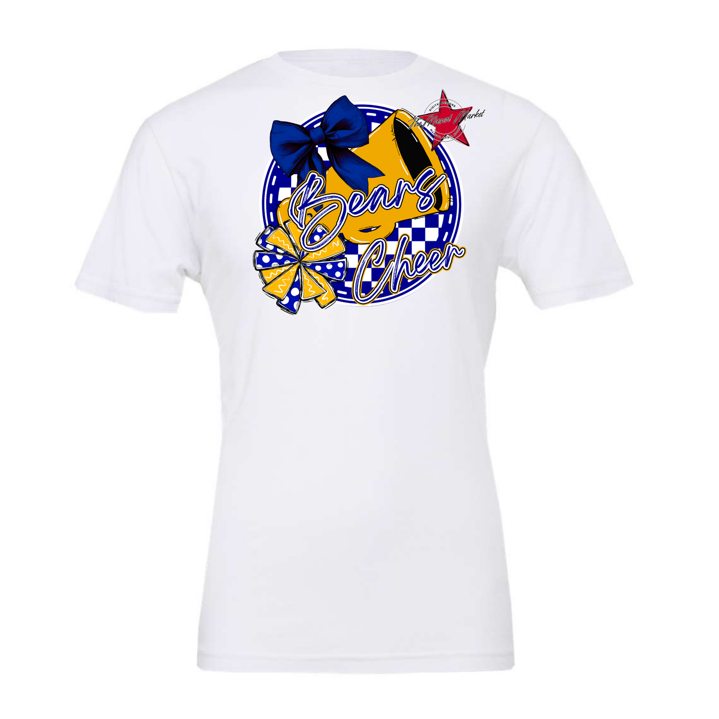 Bears Circle Cheer Design-Blue-Yellow