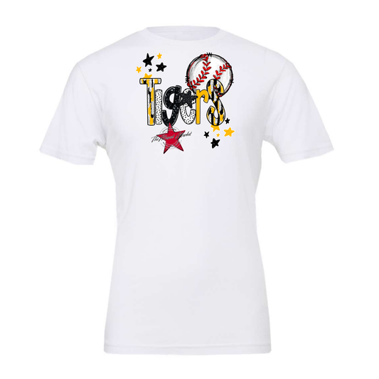 Tigers Baseball Scrape-Yellow