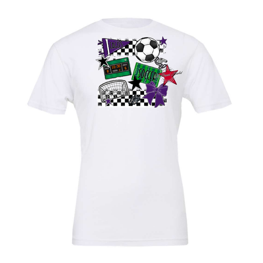 Eagles Soccer Checkers Design-Purple