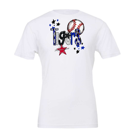 Tigers Baseball Scrape-Royal Blue