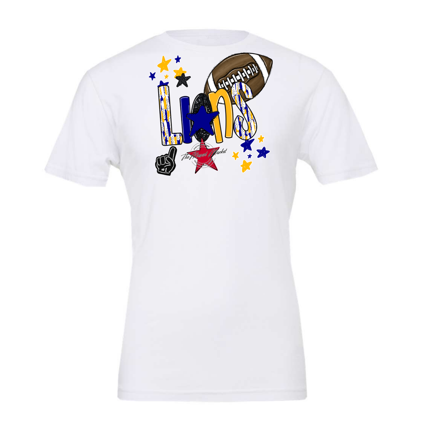 Lions Football Scrape-Blue-Yellow