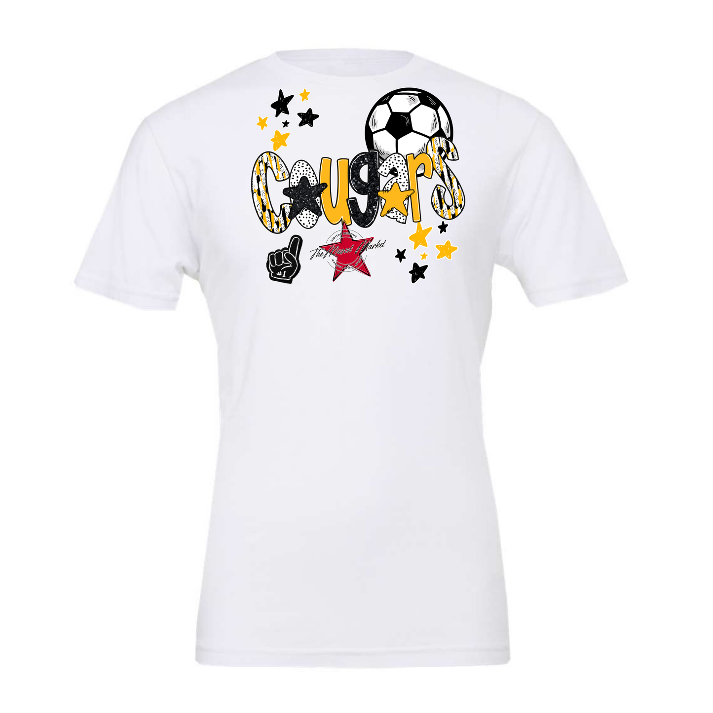 Cougars Soccer Scrape-Yellow