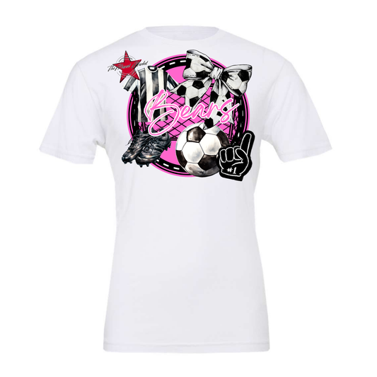 Bears Circle Soccer Design-Baby Pink