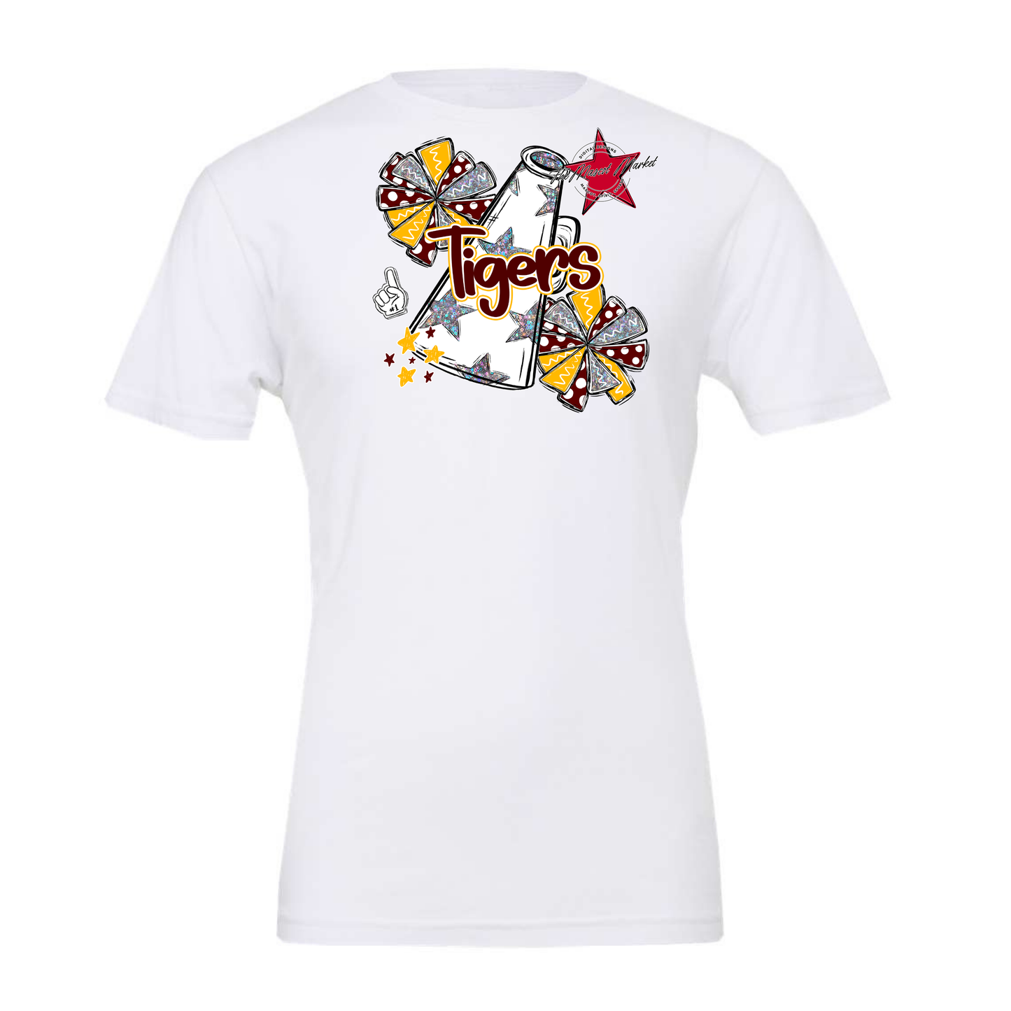 Tigers Alpha Megaphone Design-Maroon-Yellow