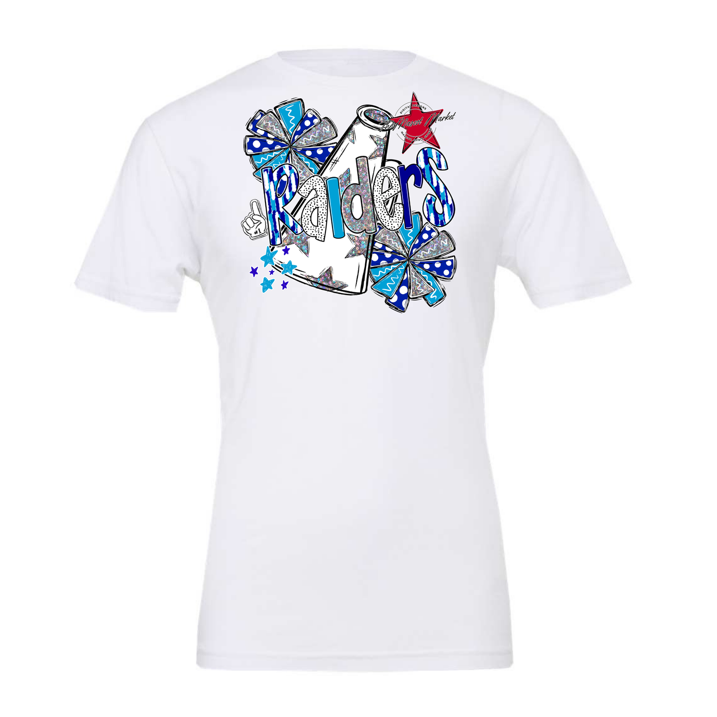 Raiders Cheer Megaphone Scrape-Blue-Carolina Blue