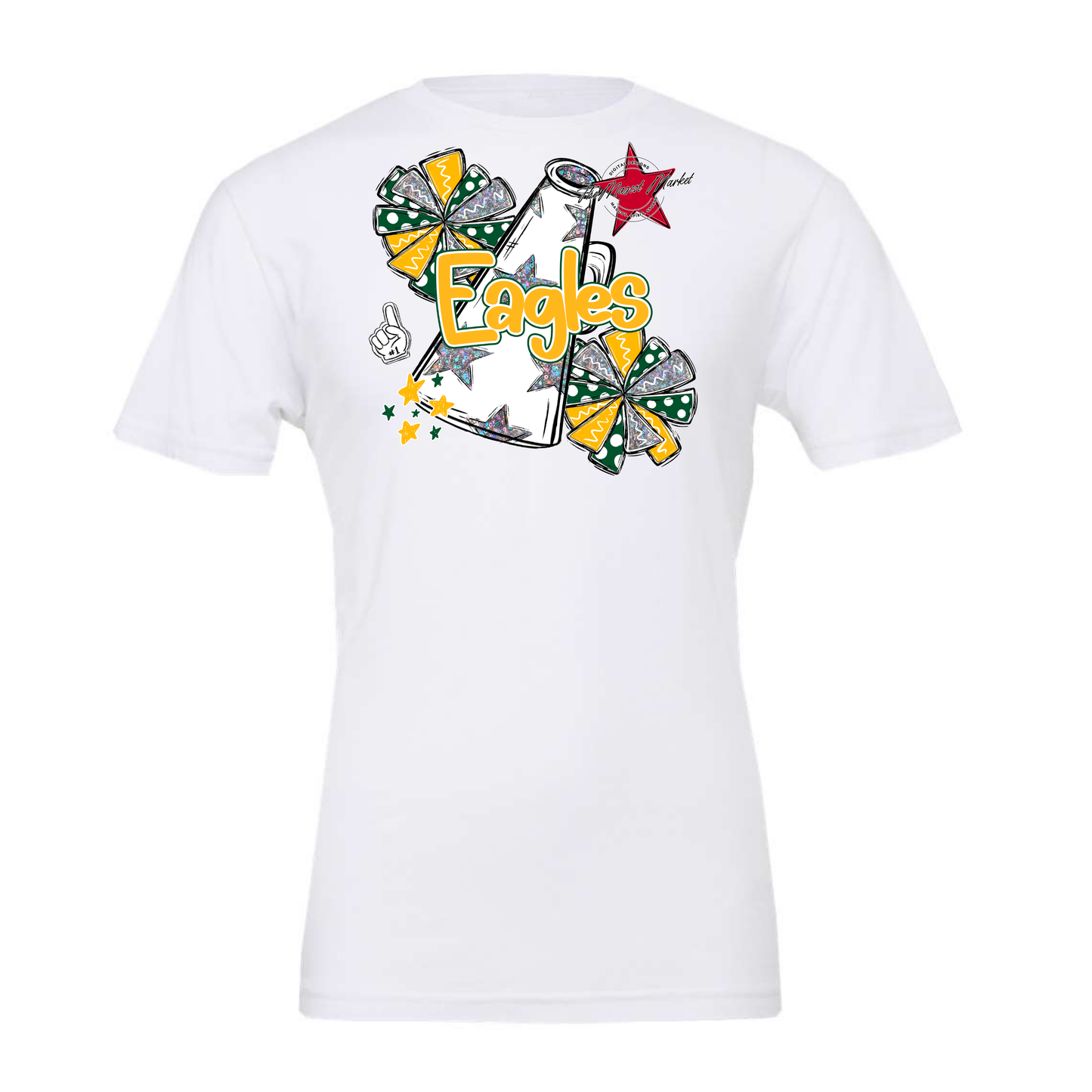 Eagles Alpha Cheer Megaphone-Green-Yellow