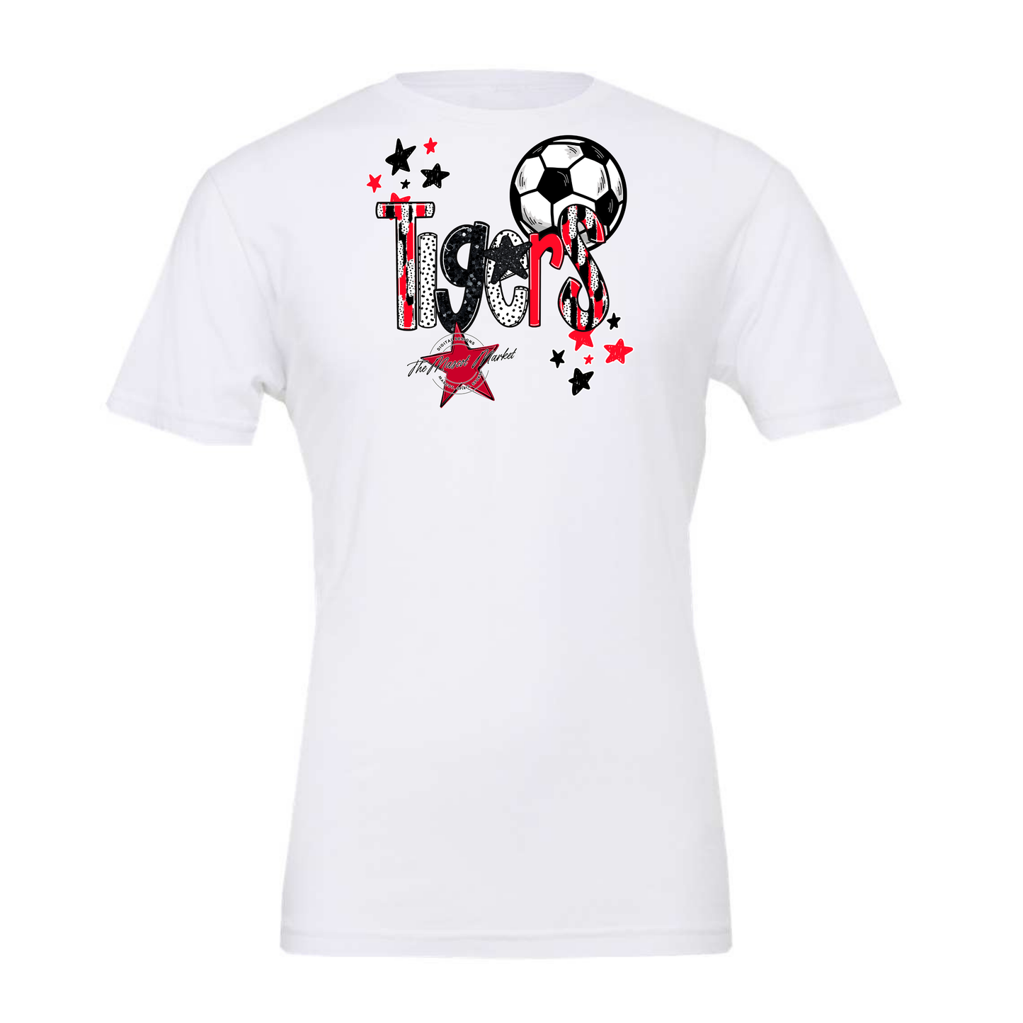 Tigers Soccer Scrape-Bright Red