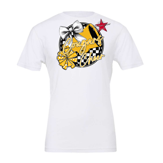Cougars Circle Cheer Design-Yellow
