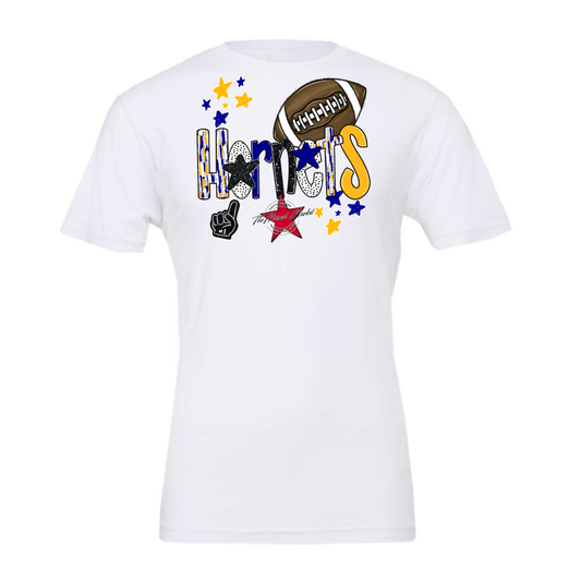 Hornets Football Scrape-Blue-Yellow