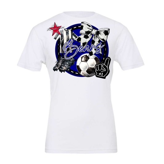 Bears Circle Soccer Design-Blue