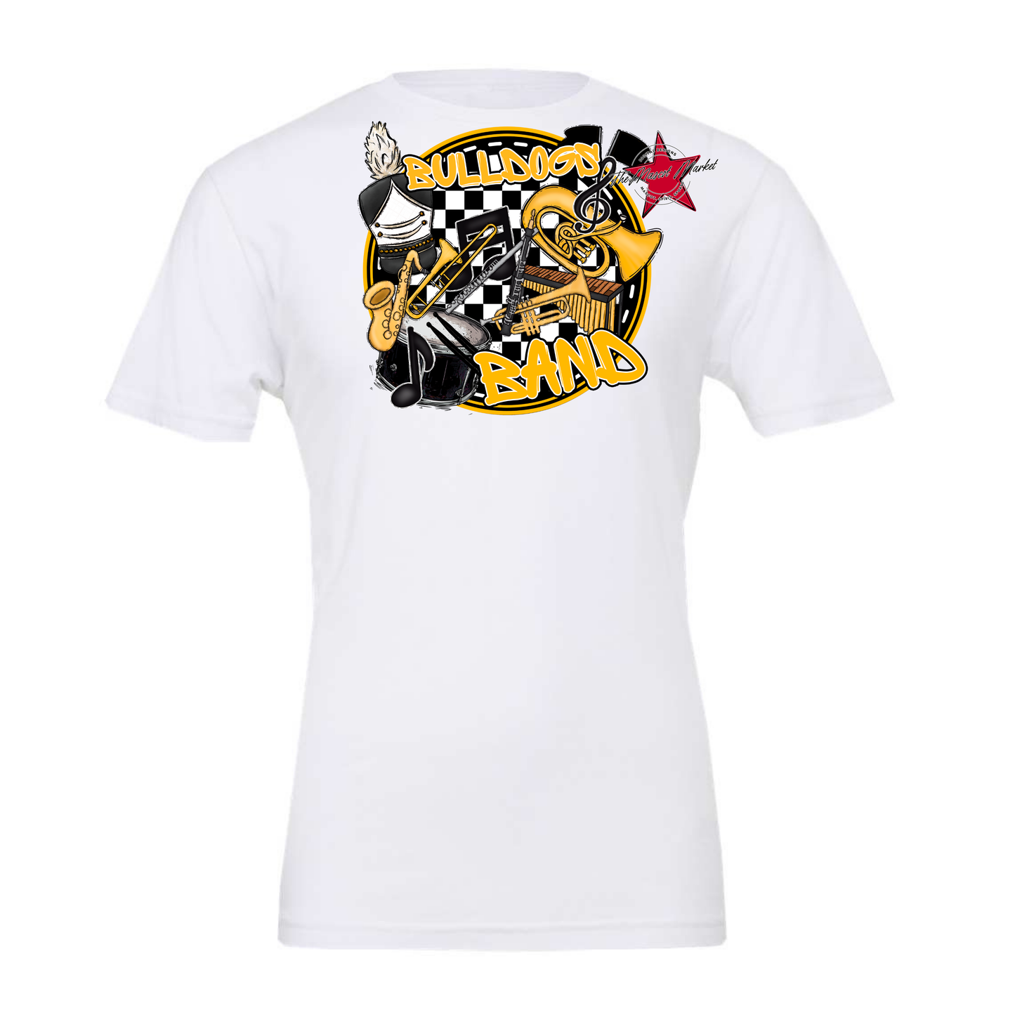 Bulldogs Circle Band Design-Yellow