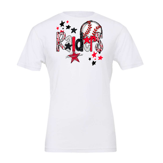 Raiders Baseball Scrape-Red