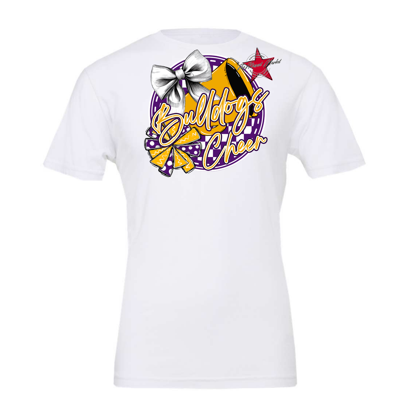 Bulldogs Circle Cheer Design-Purple-Yellow