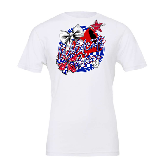 Wildcats Circle Cheer Design-Blue-Red