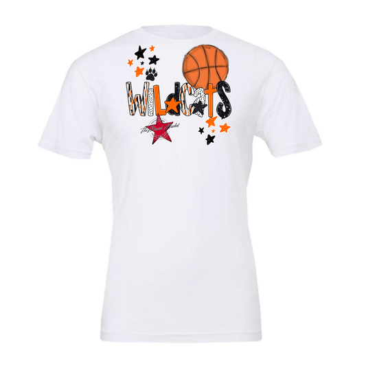 Wildcats Basketball Scrape-Orange