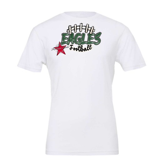 Eagles Scratchy Varsity Football Design-Green