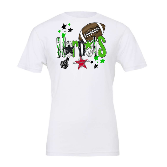 Hornets Football Scrape-Bright Green