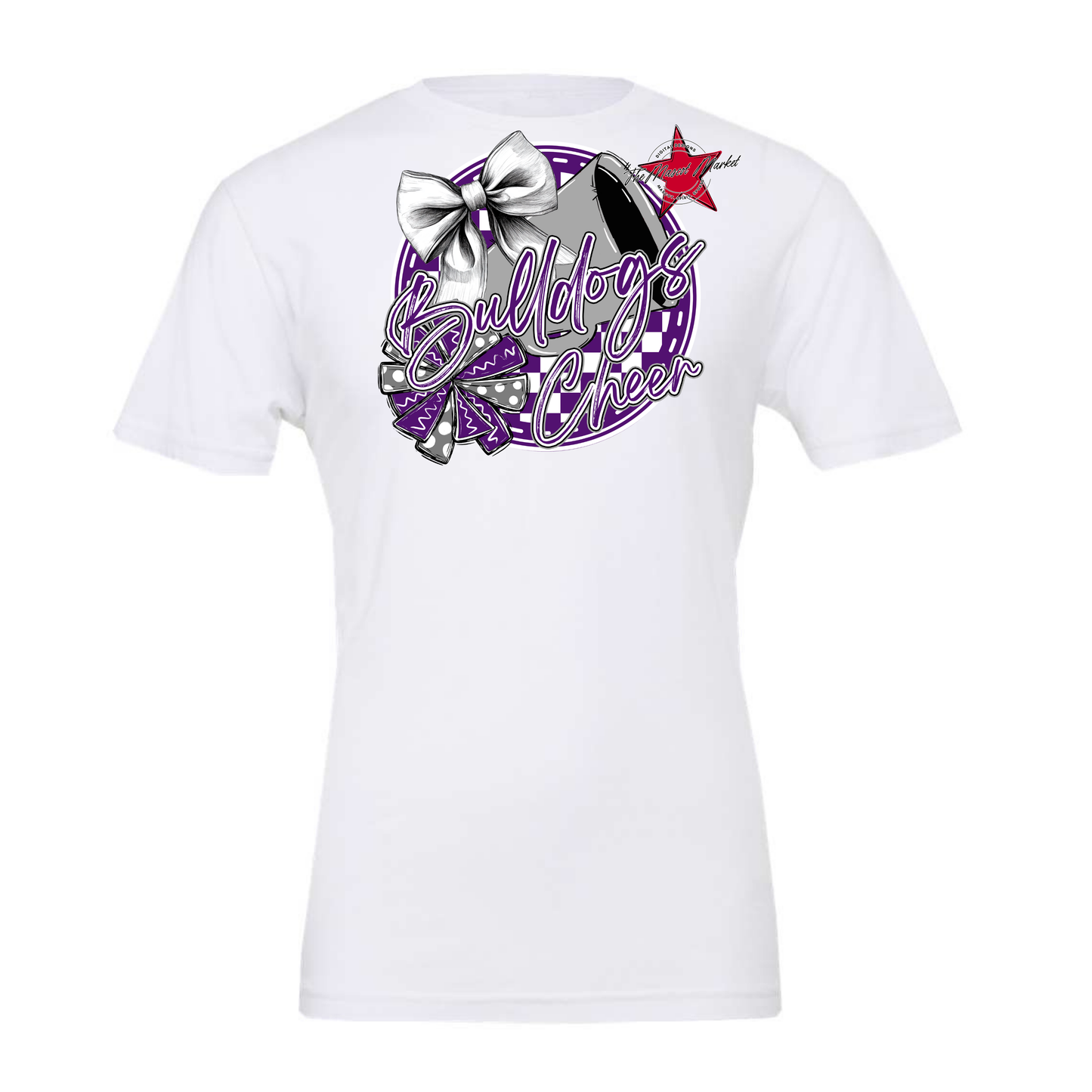 Bulldogs Circle Cheer Design-Purple-Grey