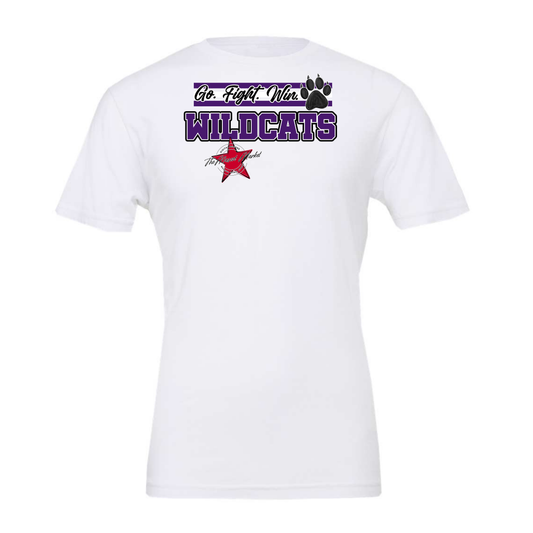 Wildcats Go Fight Win Mascot Lines-Purple