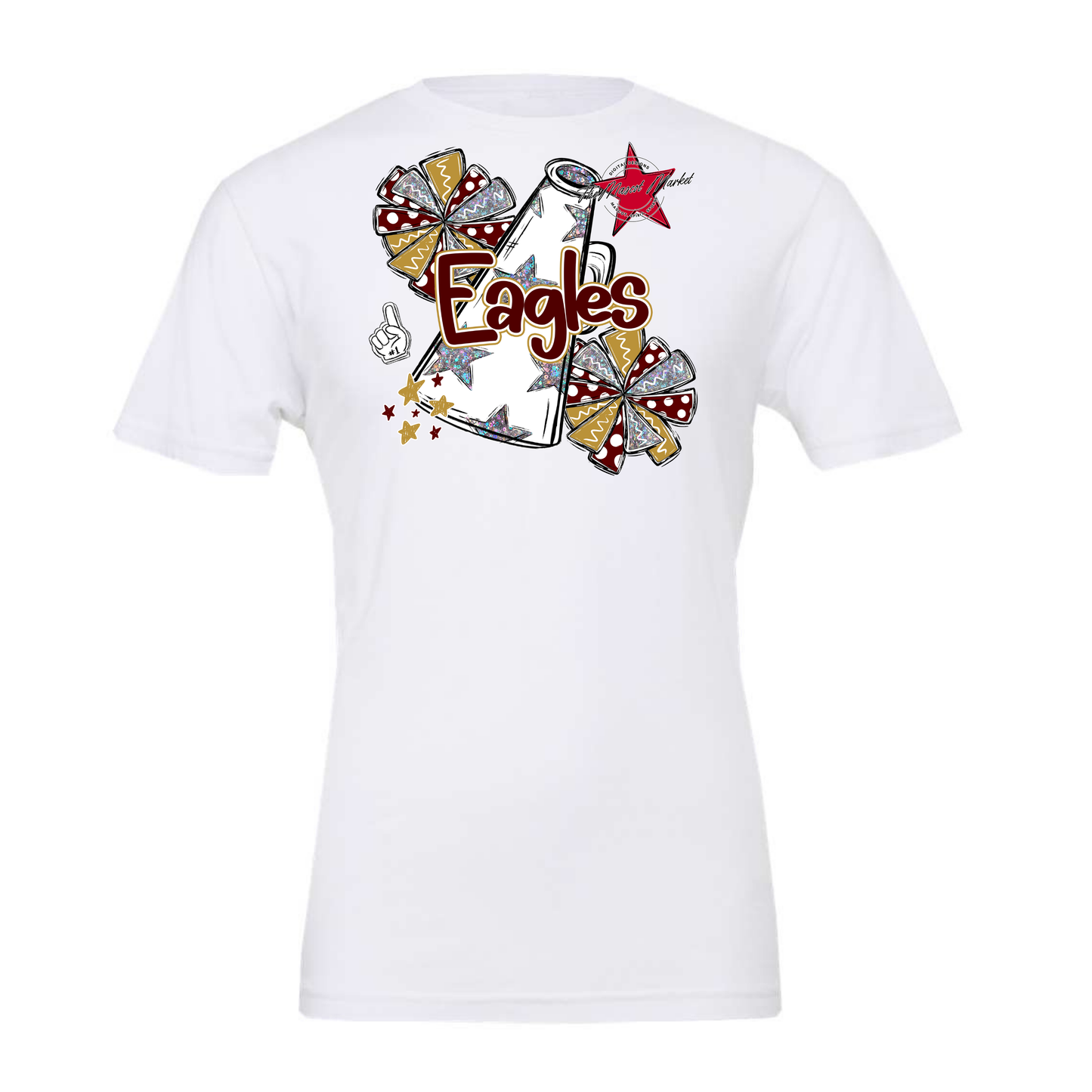 Eagles Alpha Cheer Megaphone-Maroon-Gold