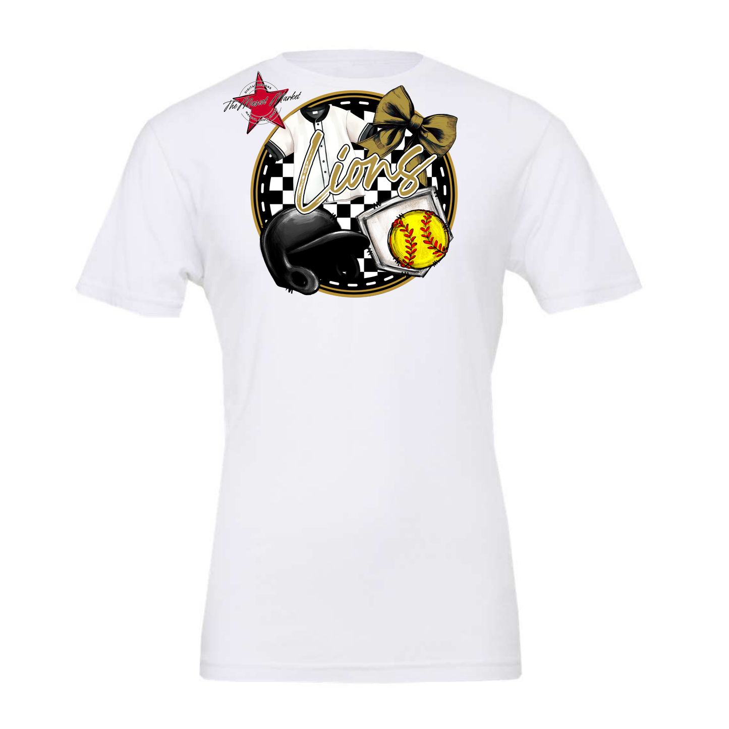 Lions Circle Softball Design-Gold