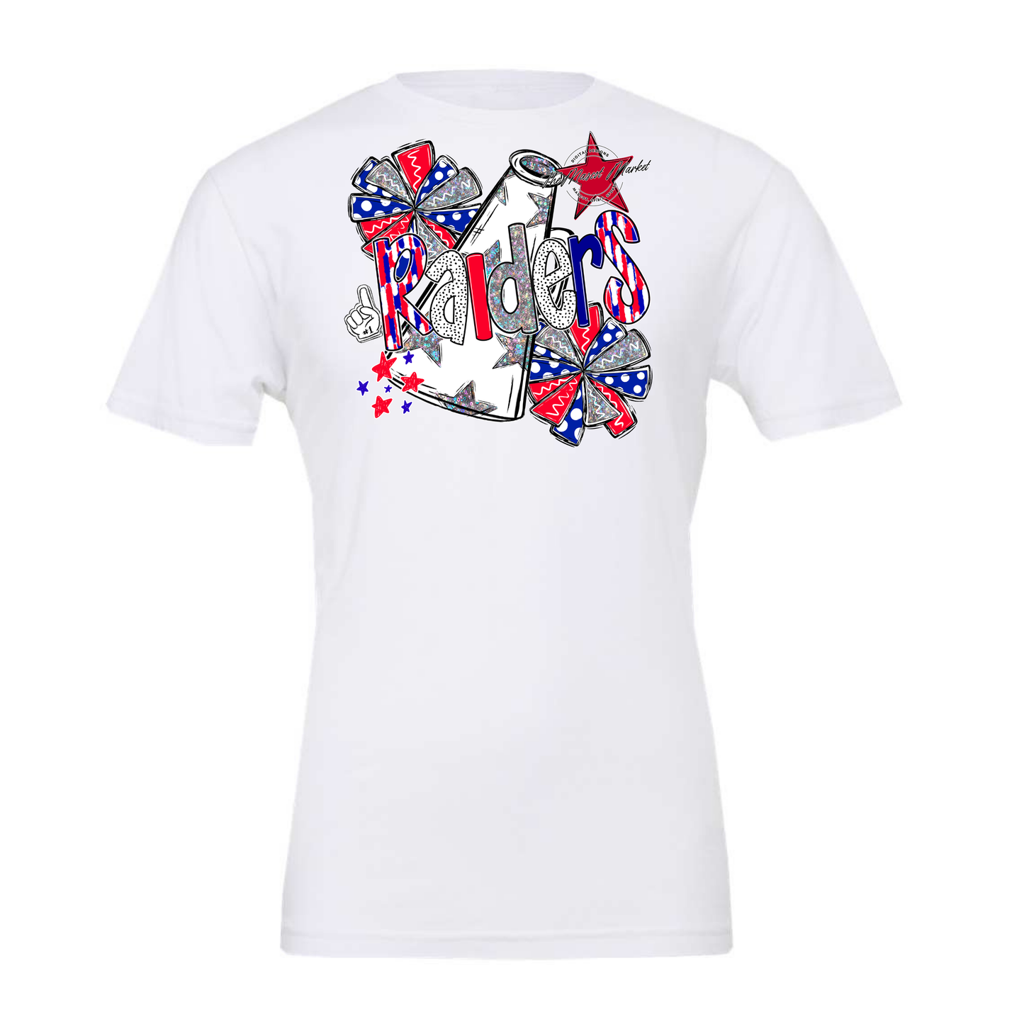 Raiders Cheer Megaphone Scrape-Blue-Red