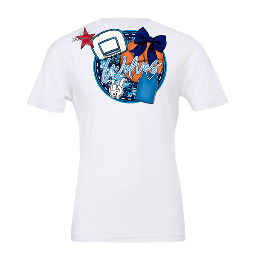 Wolves Circle Basketball Design-Navy-Carolina Blue