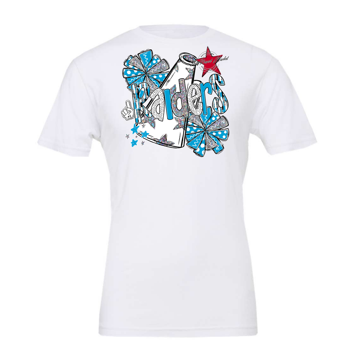 Raiders Cheer Megaphone Scrape-Carolina Blue