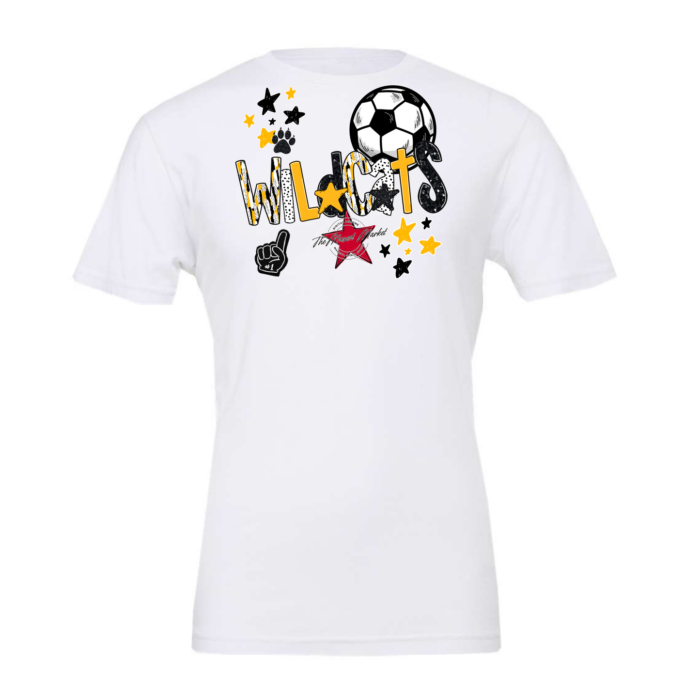 Wildcats Soccer Scrape-Yellow