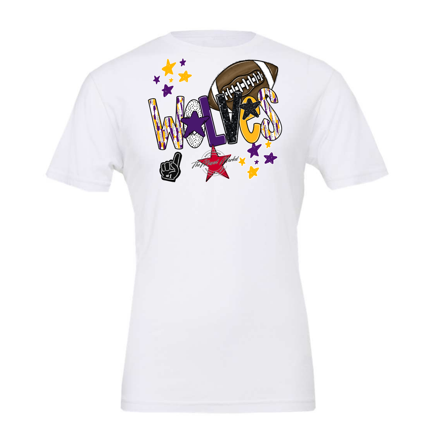 Wolves Football Scrape-Purple-Yellow