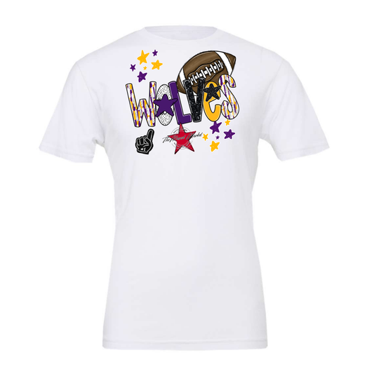 Wolves Football Scrape-Purple-Yellow