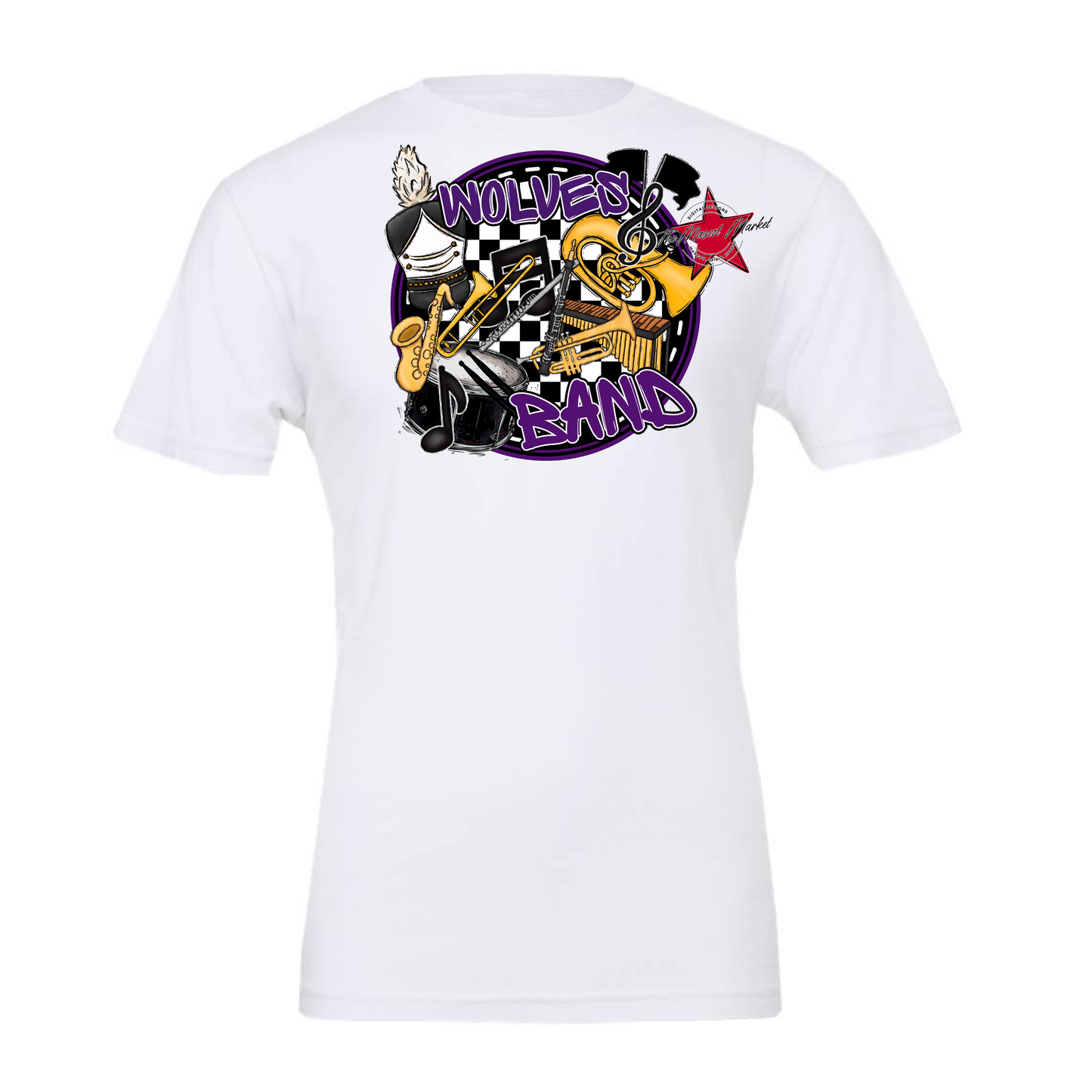 Wolves Circle Band Design-Purple