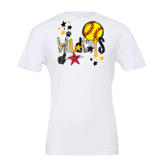 Wildcats Softball Scrape-Yellow