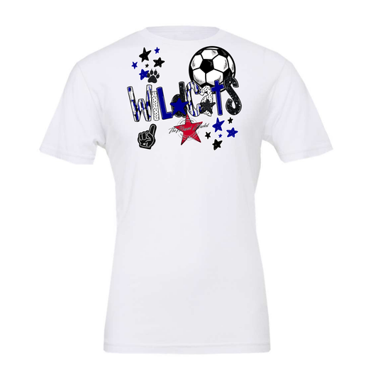 Wildcats Soccer Scrape-Royal Blue