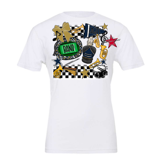 Eagles Band Checkers Design-Navy-Gold