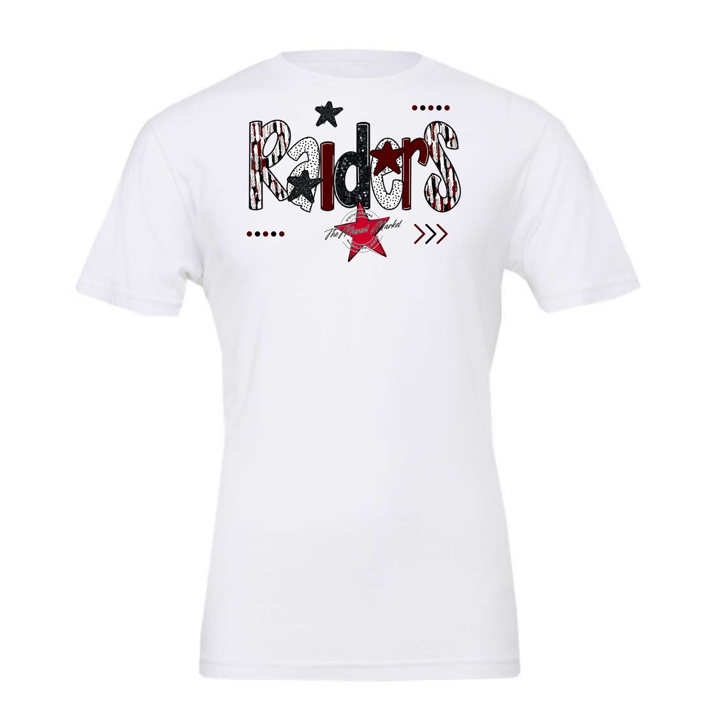 Raiders Brushstroke Alpha w Arrows-Maroon