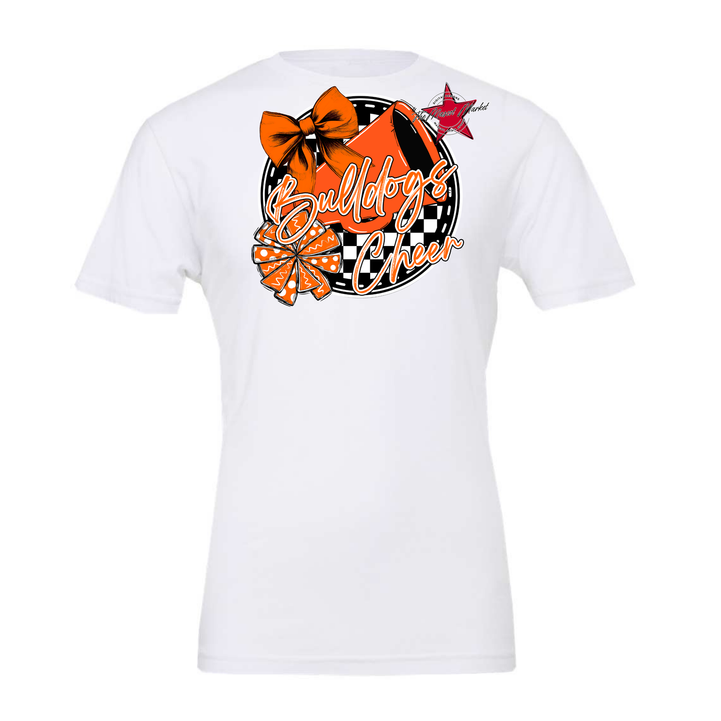 Bulldogs Circle Cheer Design-Orange