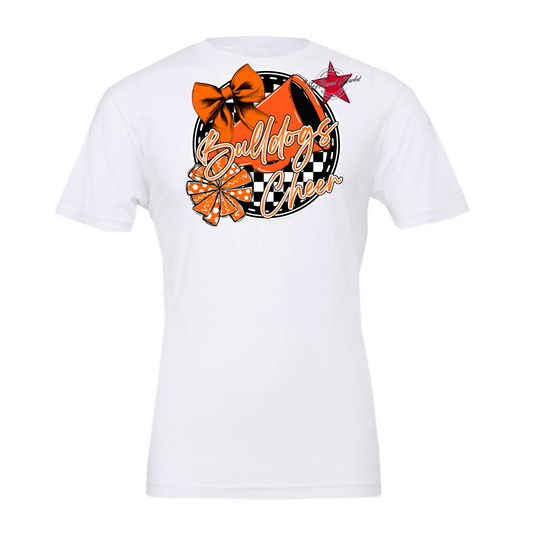 Bulldogs Circle Cheer Design-Orange