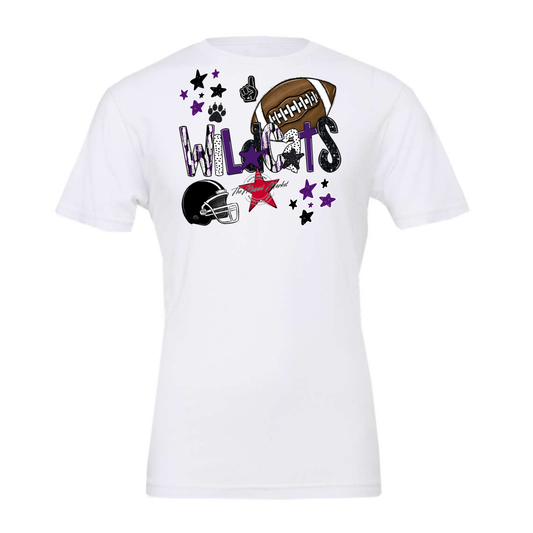 Wildcats Football Scrape-Purple