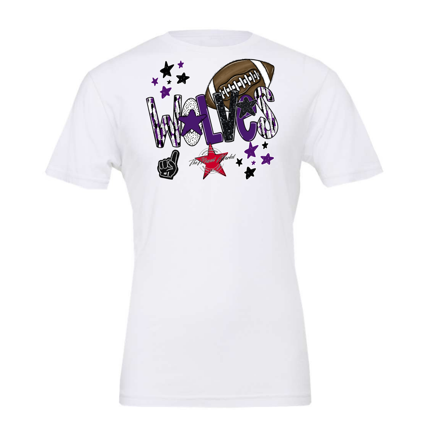 Wolves Football Scrape-Purple