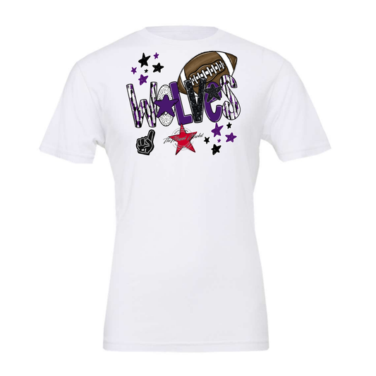 Wolves Football Scrape-Purple