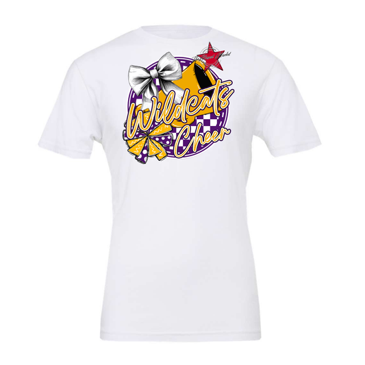 Wildcats Circle Cheer Design-Purple-Yellow