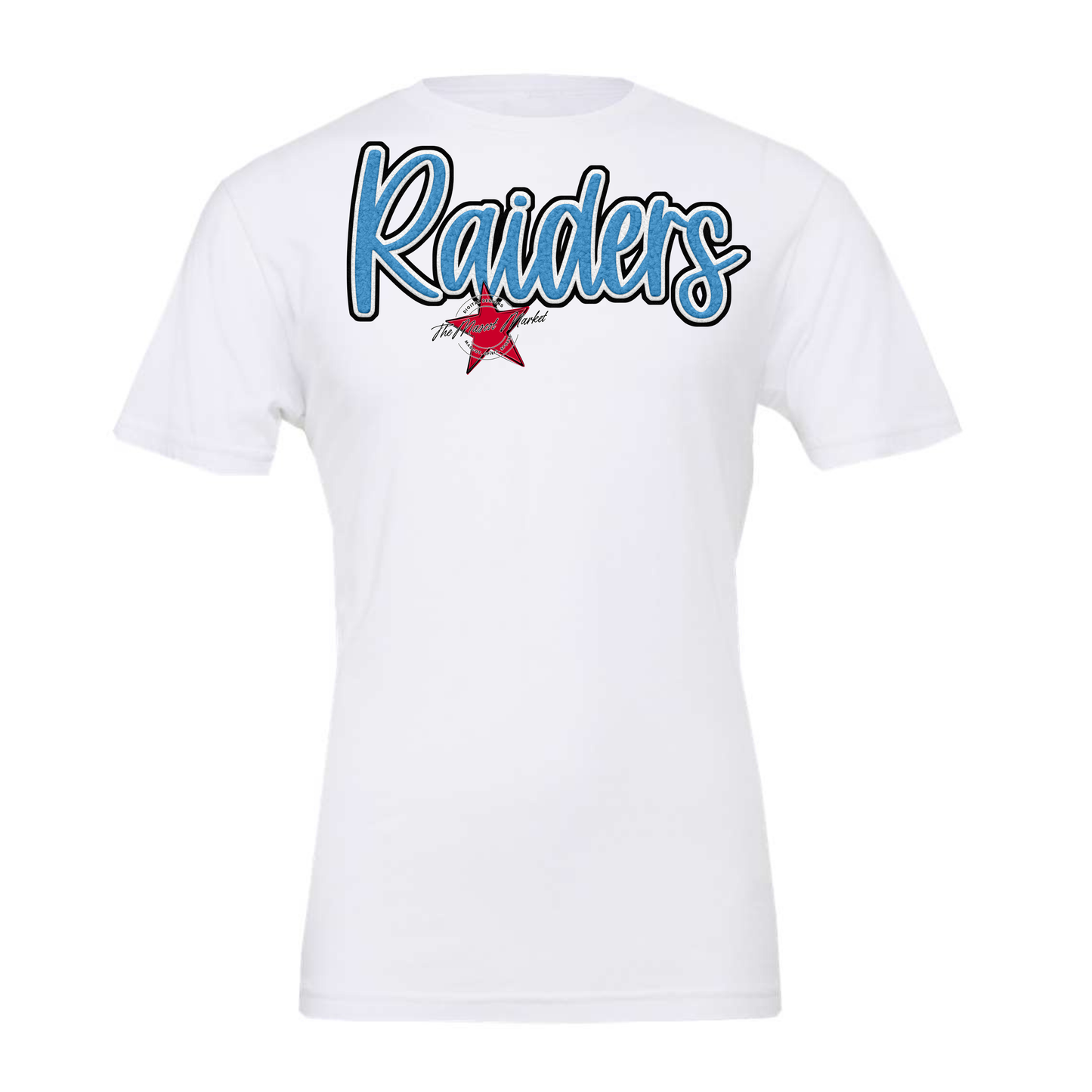 Raiders Faux Chenille Patch-Carolina Blue